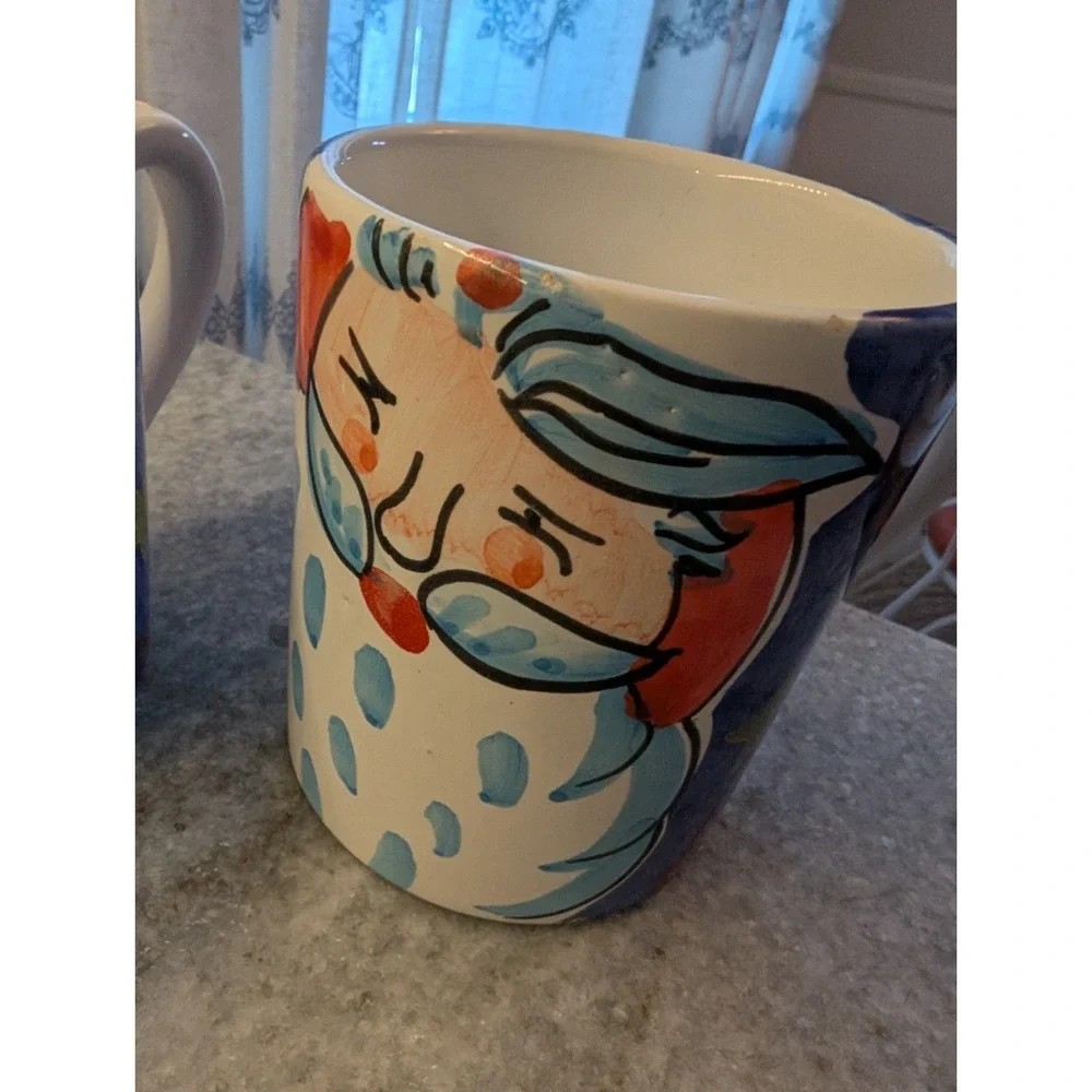 Made In Italy Santa Mug Set, Made Exclusively For Pier‎ One Imports